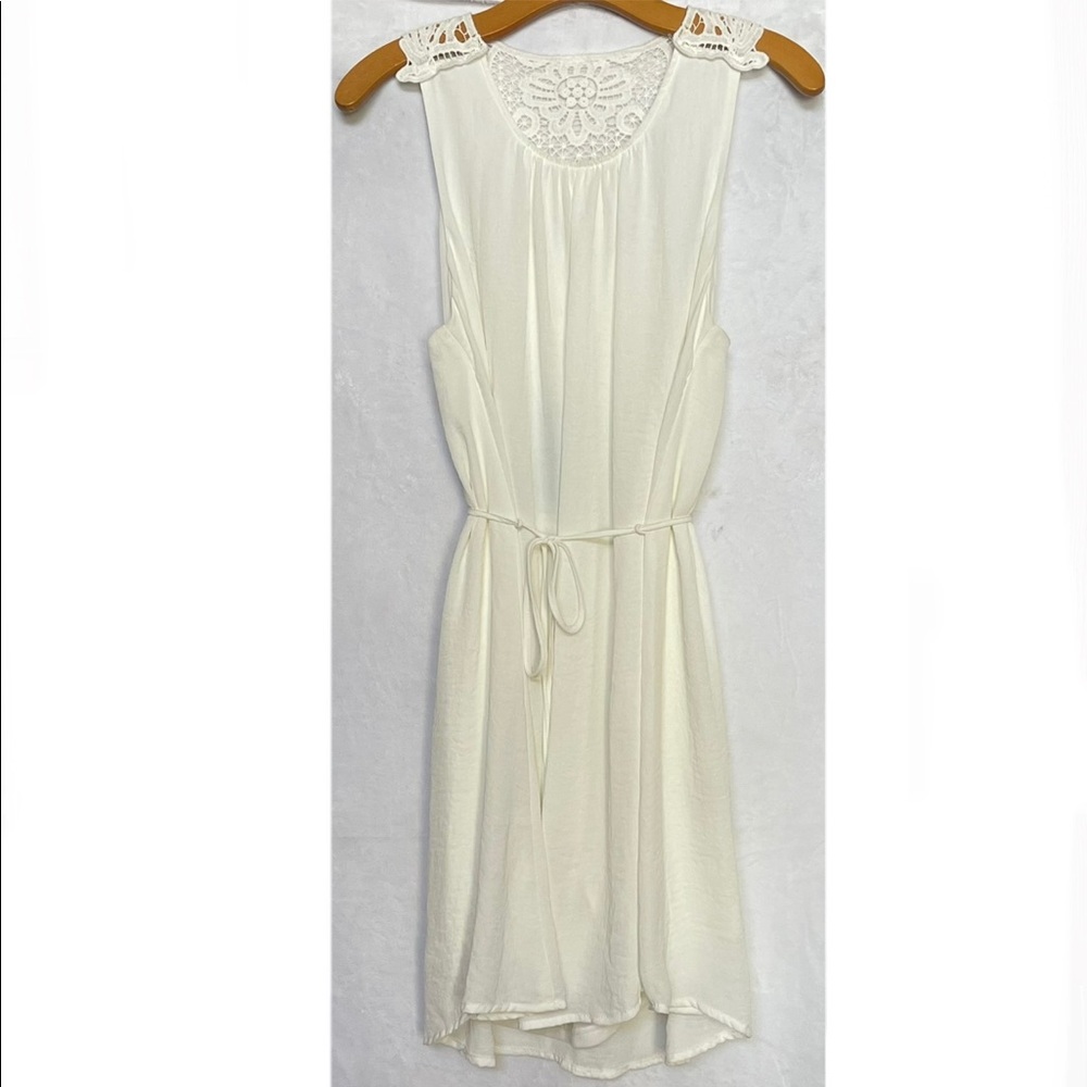H&M Cream Sleeveless Dress Sz 12